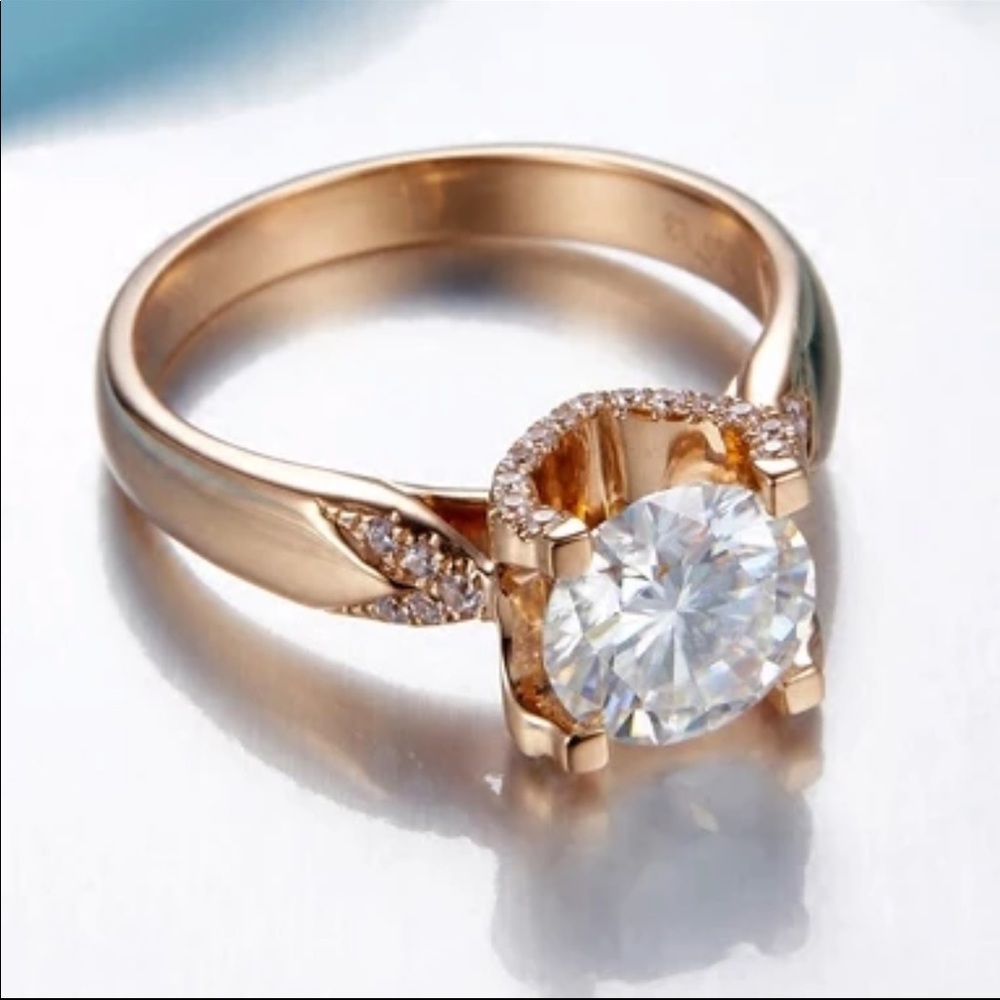 New Luxury Yellow Gold Diamond Bridal Ring 💍 - Picture 4 of 4